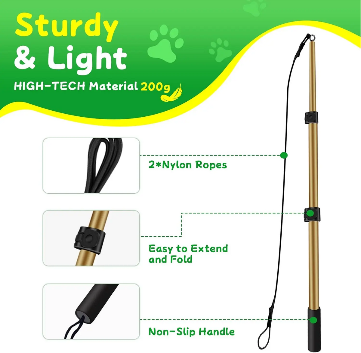 GRETMIX Pro Dog Flirt Pole – 2 Squeaky Plush & 5-Rope Toy Set