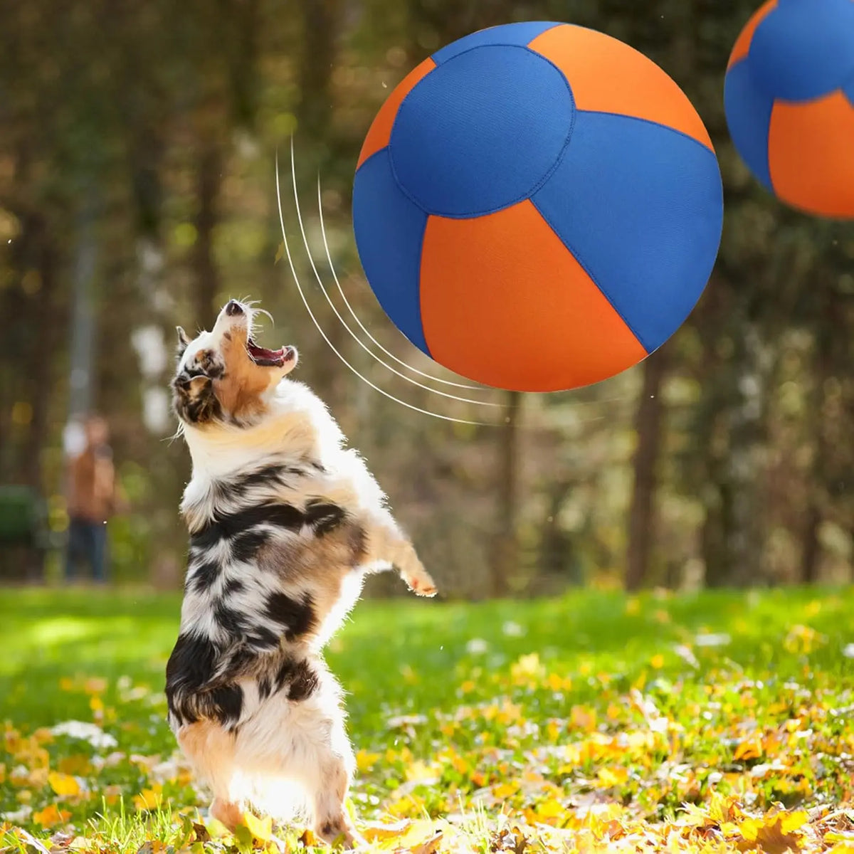 GRETMIX 18" Heavy-Duty Dog Herding Ball with Cover for High-Energy Breeds