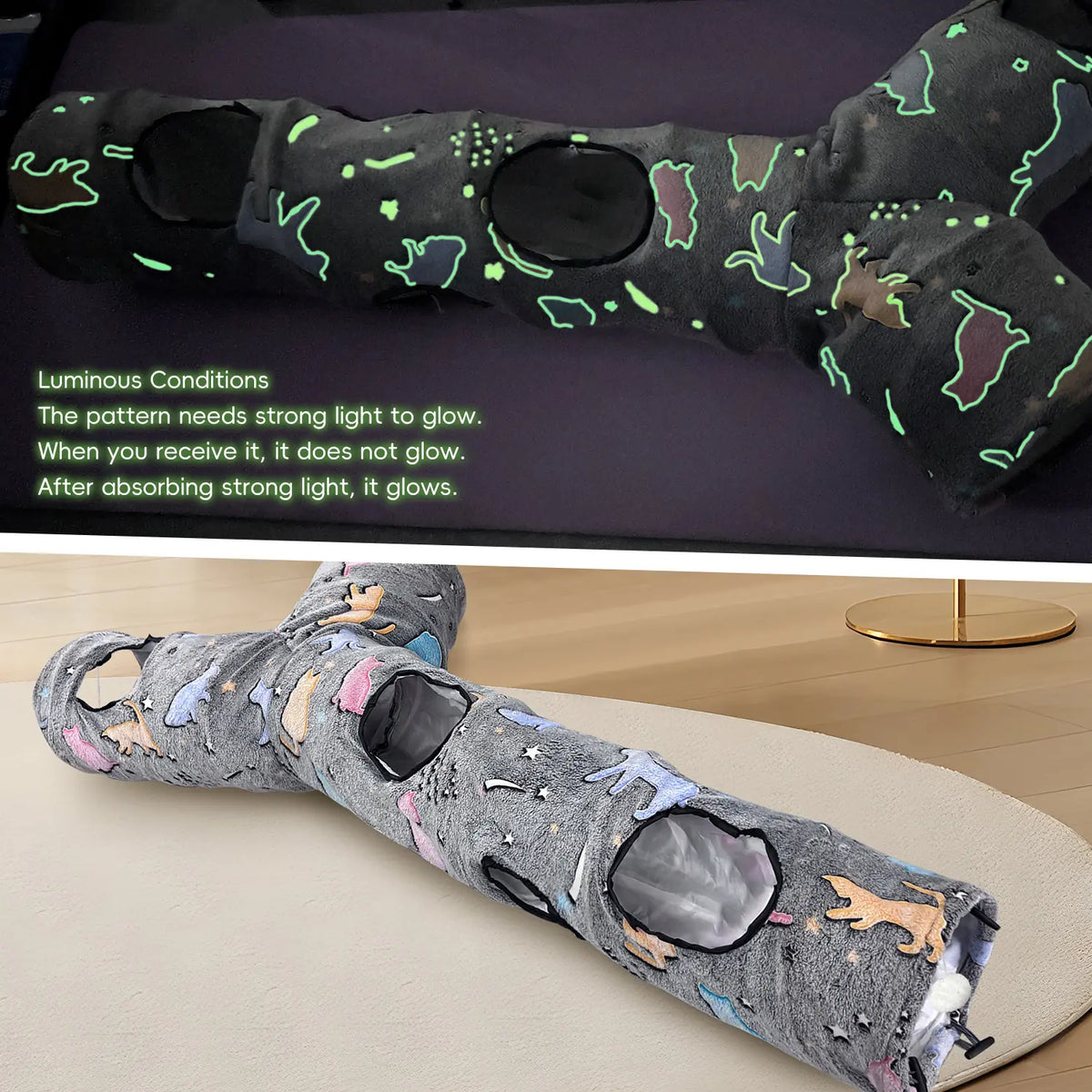 GRETMIX Foldable  Cat Tunnel – Interactive Play Tube for Indoor Cats