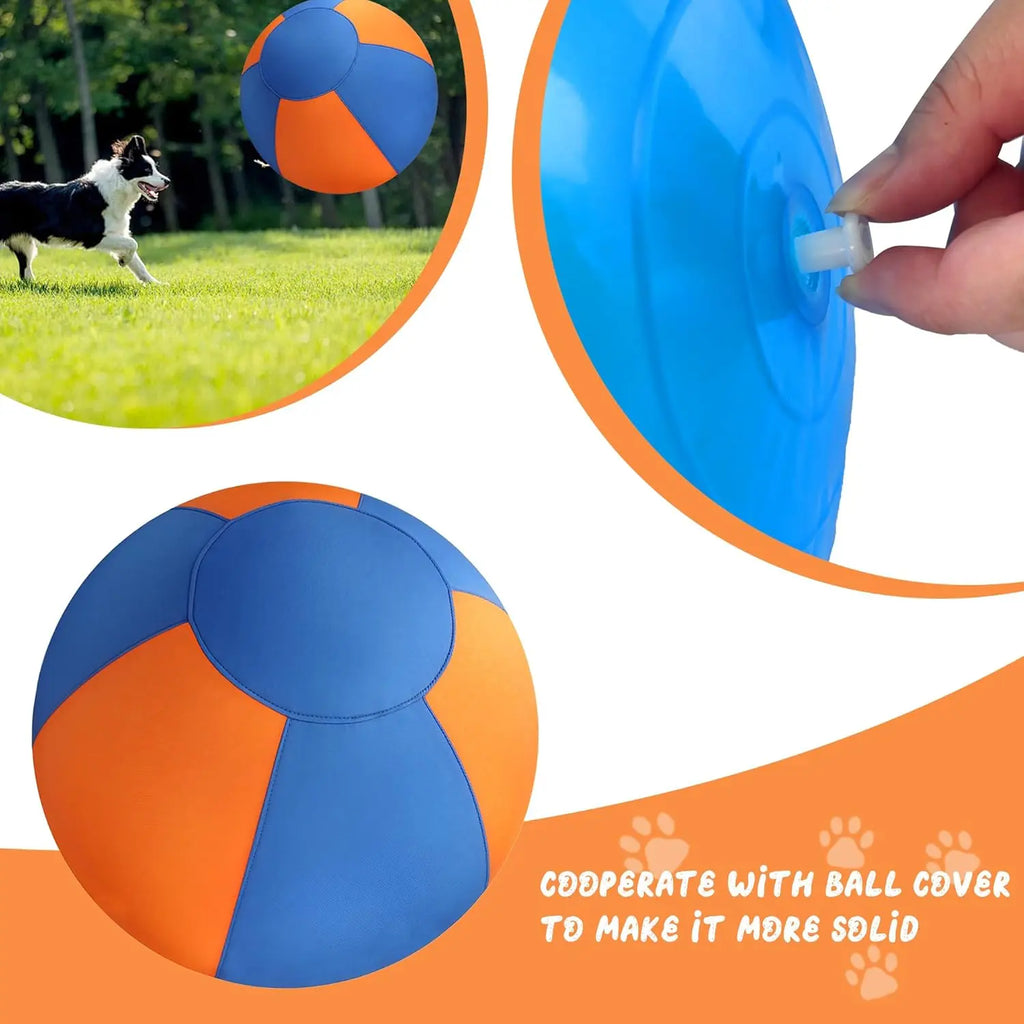 GRETMIX 18" Heavy-Duty Dog Herding Ball with Cover for High-Energy Breeds