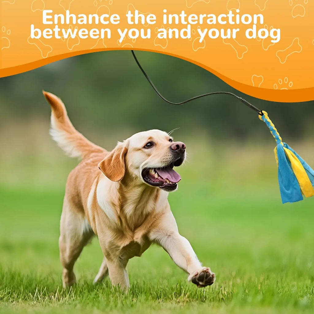 GRETMIX Pro Dog Flirt Pole – Squeaky Plush & 5-Rope Toy Set