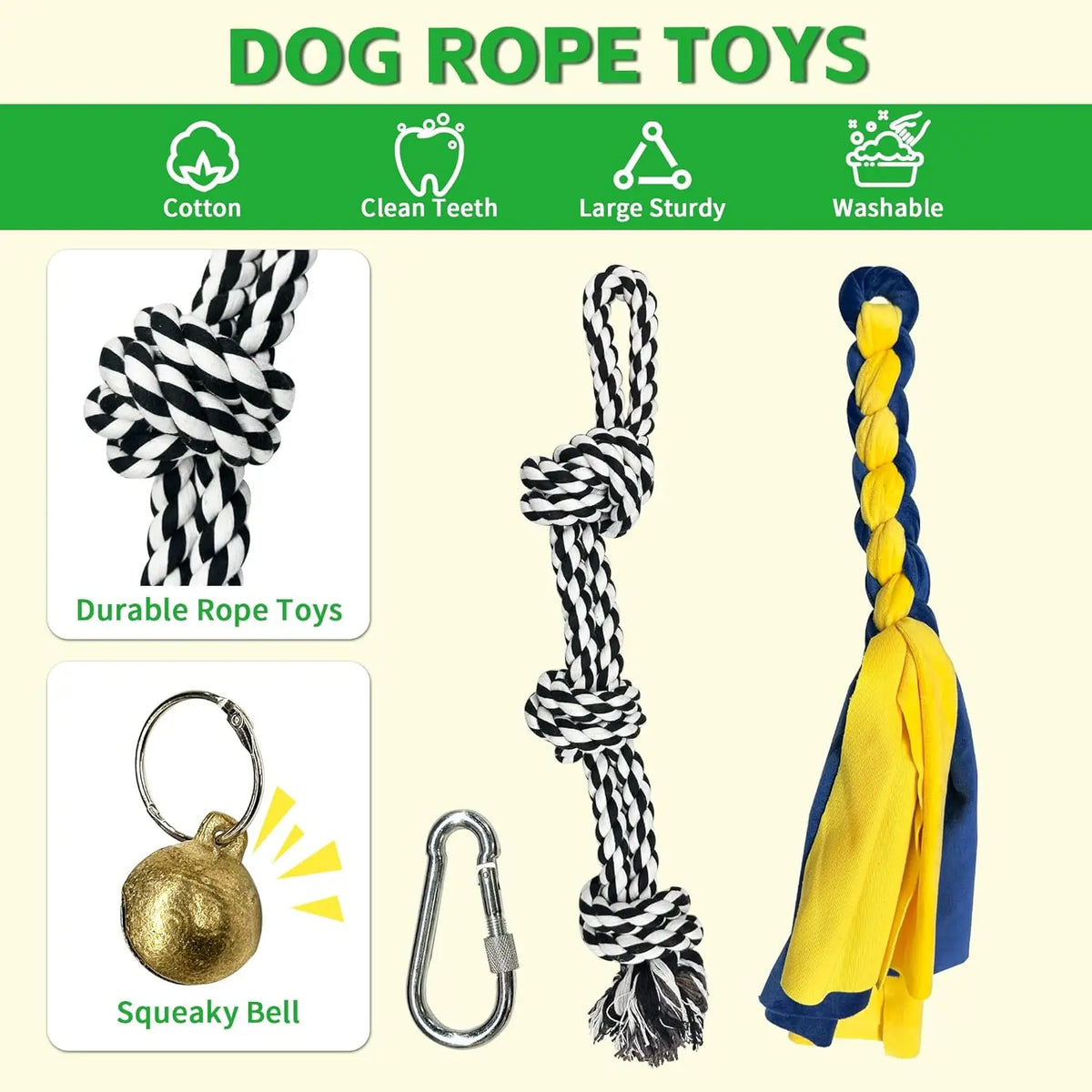 GRETMIX Interactive Tether Tug Dog Toy for Outdoor Play