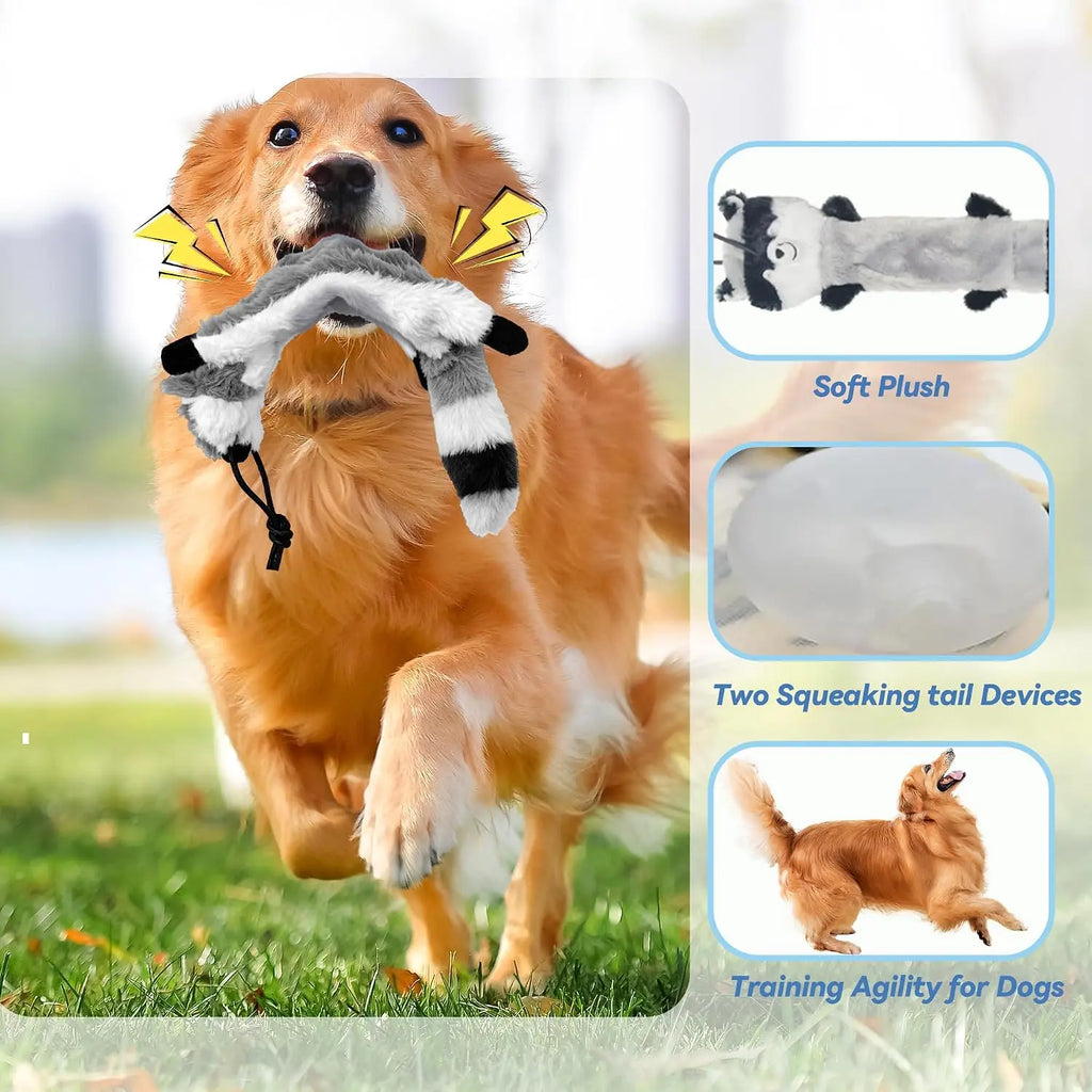 GRETMIX Pro Dog Flirt Pole – Squeaky Plush & 5-Rope Toy Set