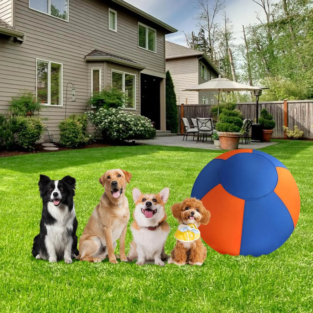 GRETMIX 18" Heavy-Duty Dog Herding Ball with Cover for High-Energy Breeds