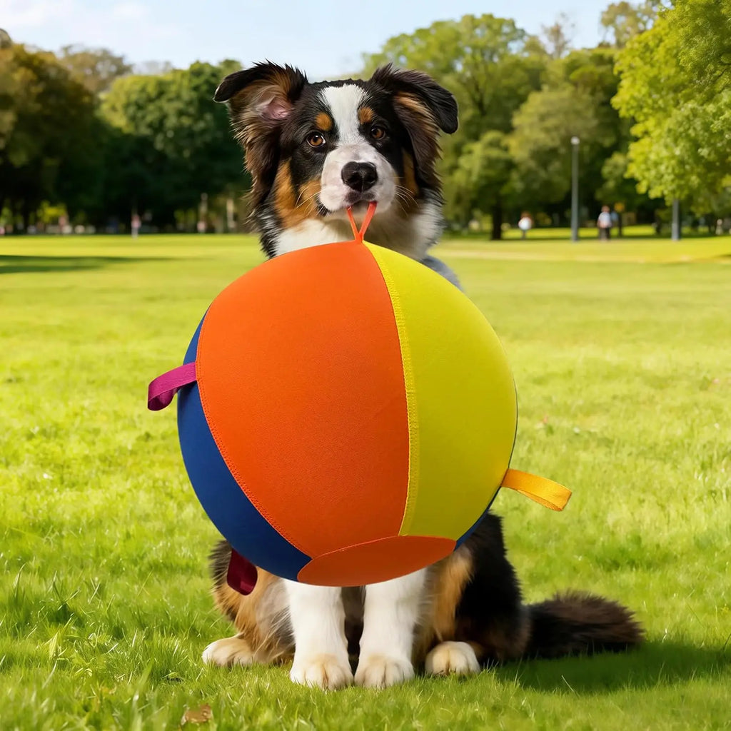 GRETMIX 18" Heavy-Duty Dog Herding Ball with Protective Cover for Medium & Large Breeds